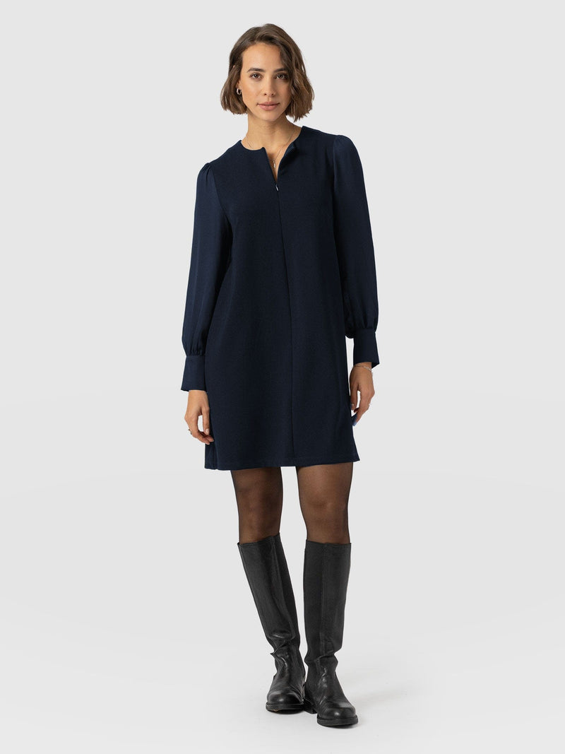 Esme Zip Up Dress Navy - Women's Dresses | Saint + Sofia® EU
