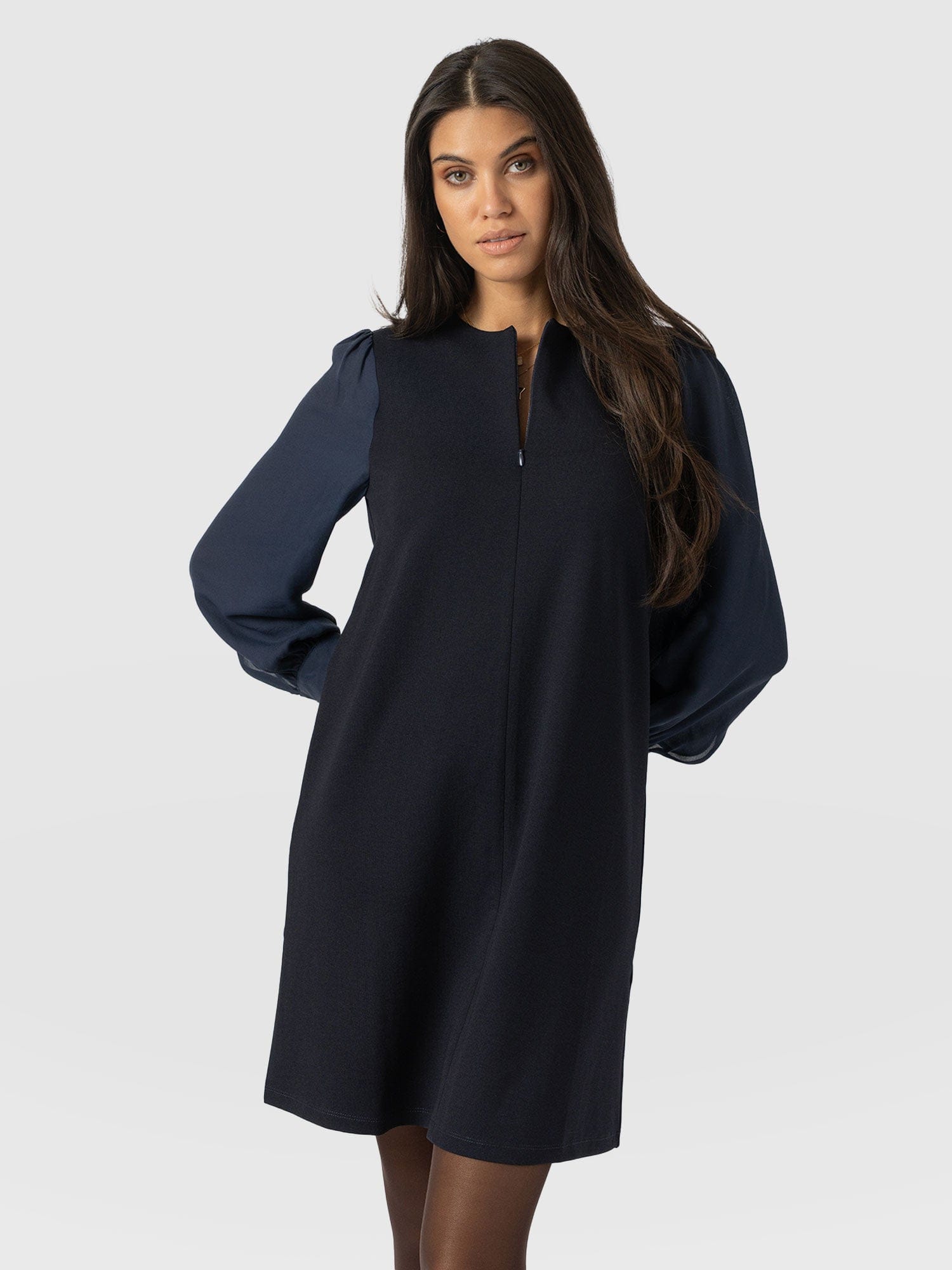 Esme Zip Up Dress Navy - Women's Dresses | Saint + Sofia® EU