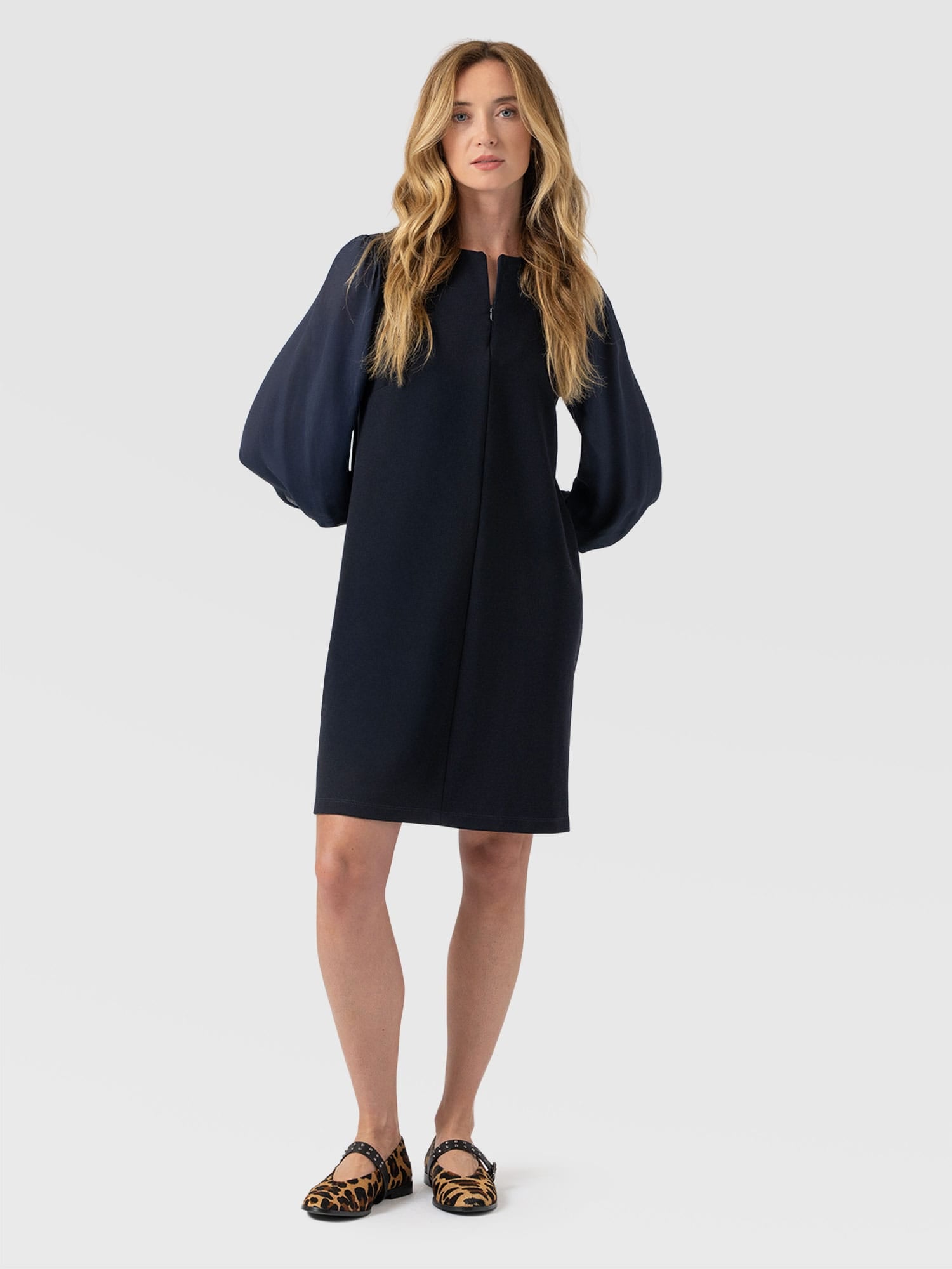 Esme Zip Up Dress Navy - Women's Dresses | Saint + Sofia® EU