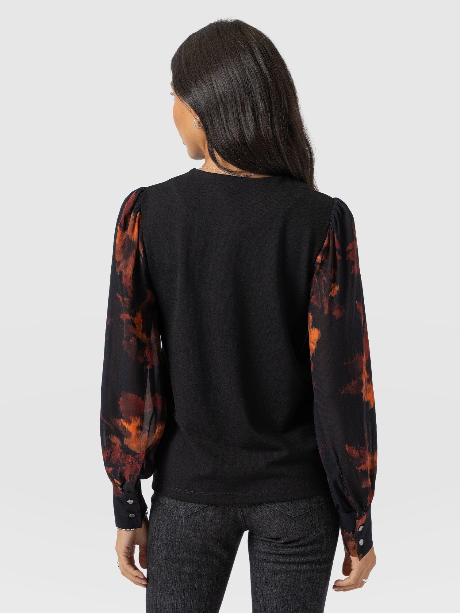Esme Zip Up Top - Autumn Floral - Women's T-shirts | Saint + Sofia® EU