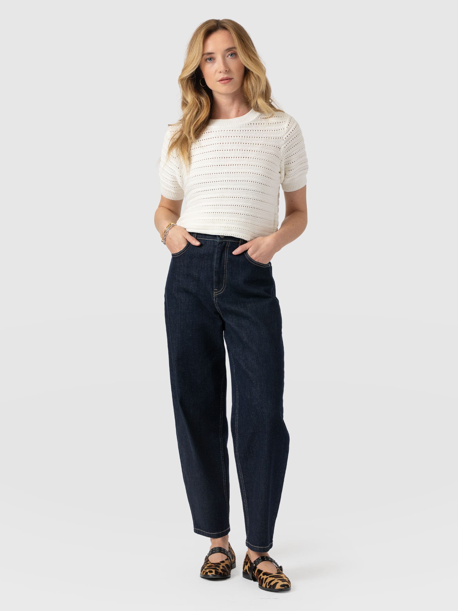 Ester Short Sleeve Knit - Cream - Women's Jumpers | Saint + Sofia® EU