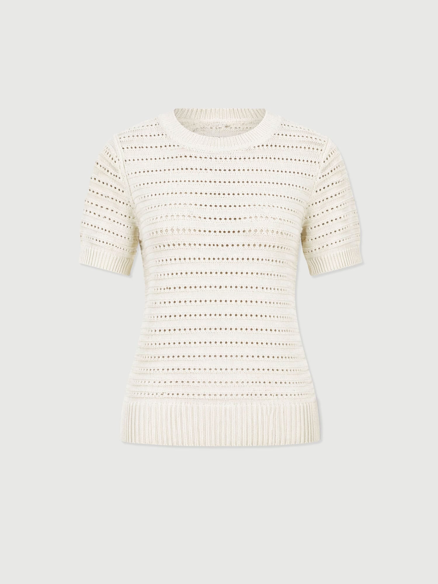Ester Short Sleeve Knit - Cream - Women's Jumpers | Saint + Sofia® EU