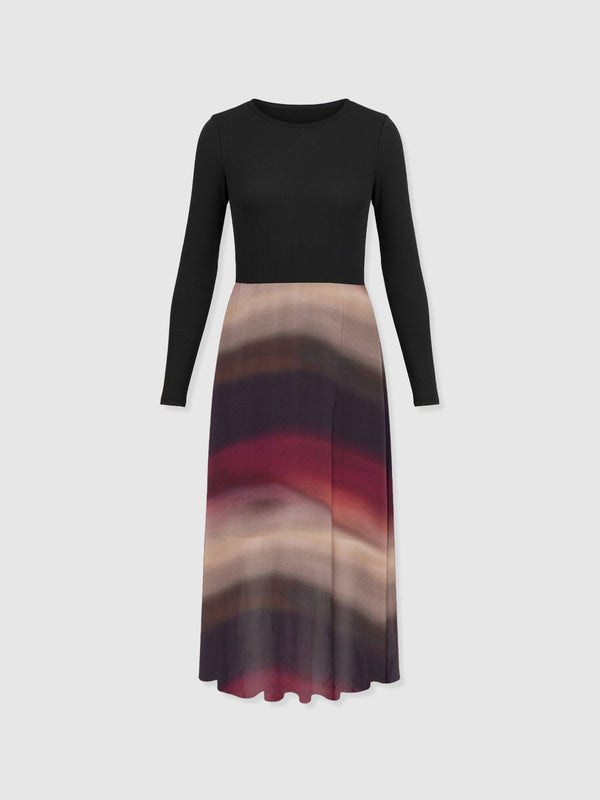 Etta Contrast Dress - Purple Gradient - Women's Dresses | Saint + Sofia® EU