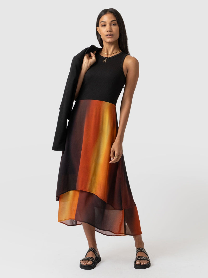 Etta Layered Dress Amber Gradient - Women's Skirts | Saint + Sofia® EU