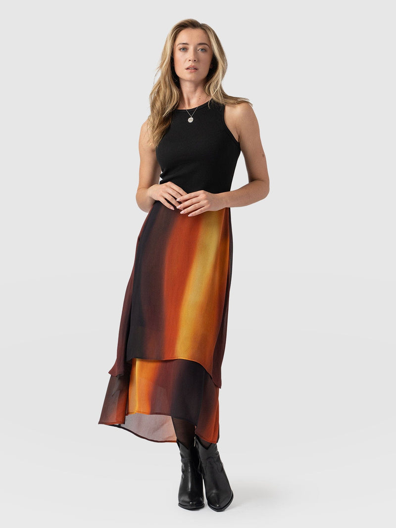Etta Layered Dress Amber Gradient - Women's Skirts | Saint + Sofia® EU