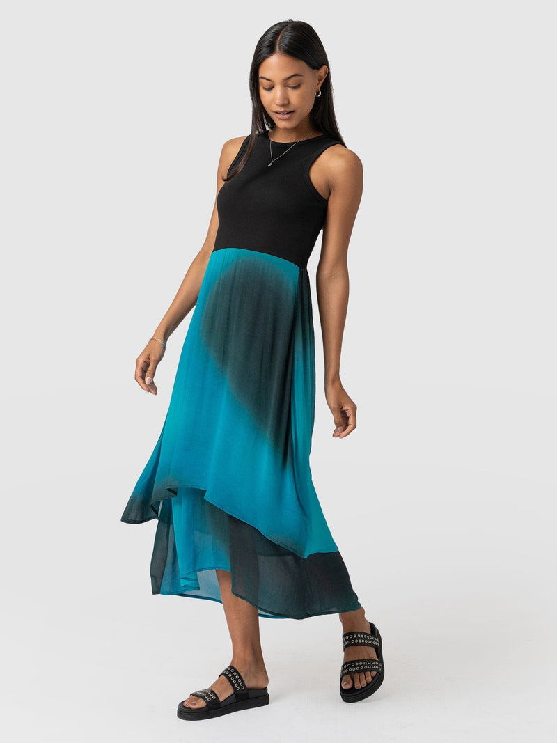 Etta Layered Dress Blue Coral - Women's Skirts | Saint + Sofia® EU