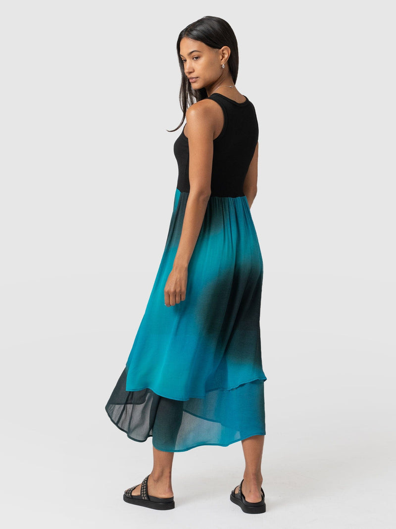 Etta Layered Dress Blue Coral - Women's Skirts | Saint + Sofia® EU