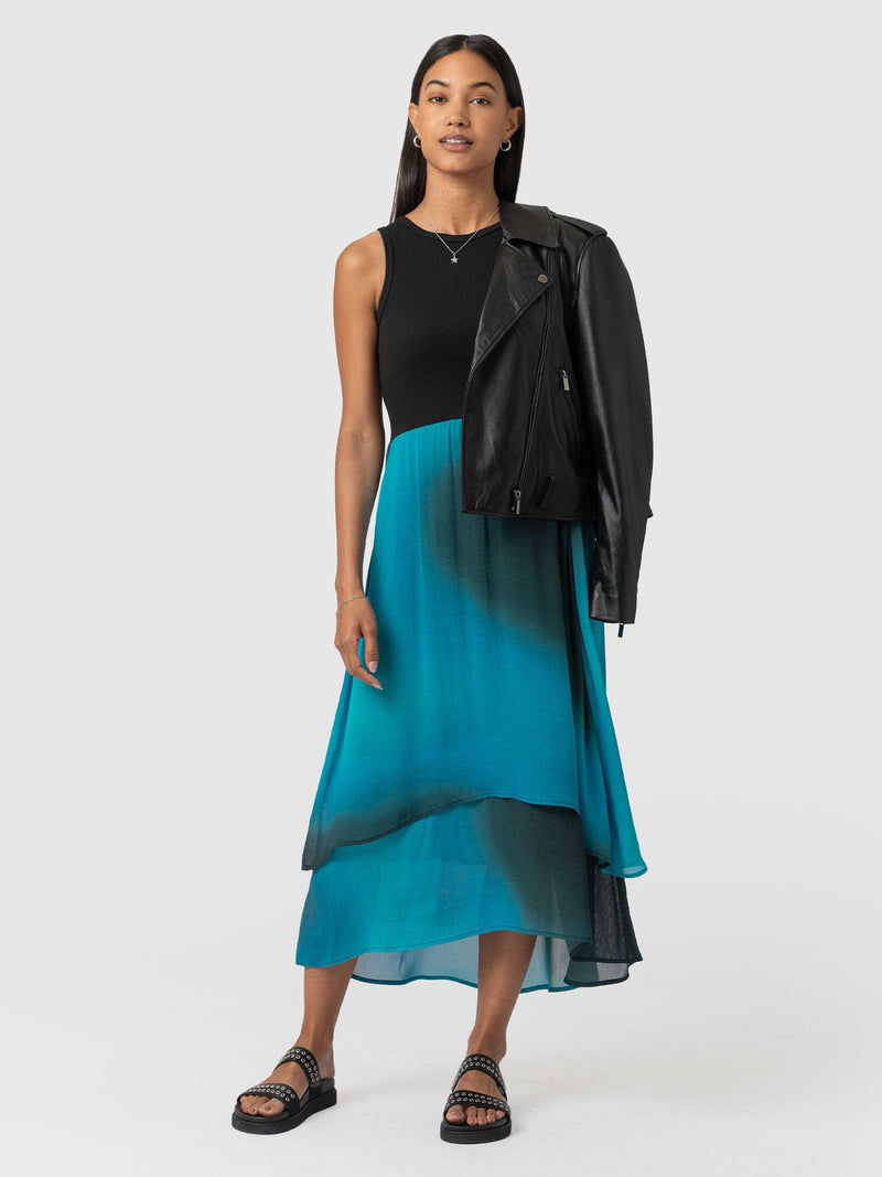 Etta Layered Dress Blue Coral - Women's Skirts | Saint + Sofia® EU