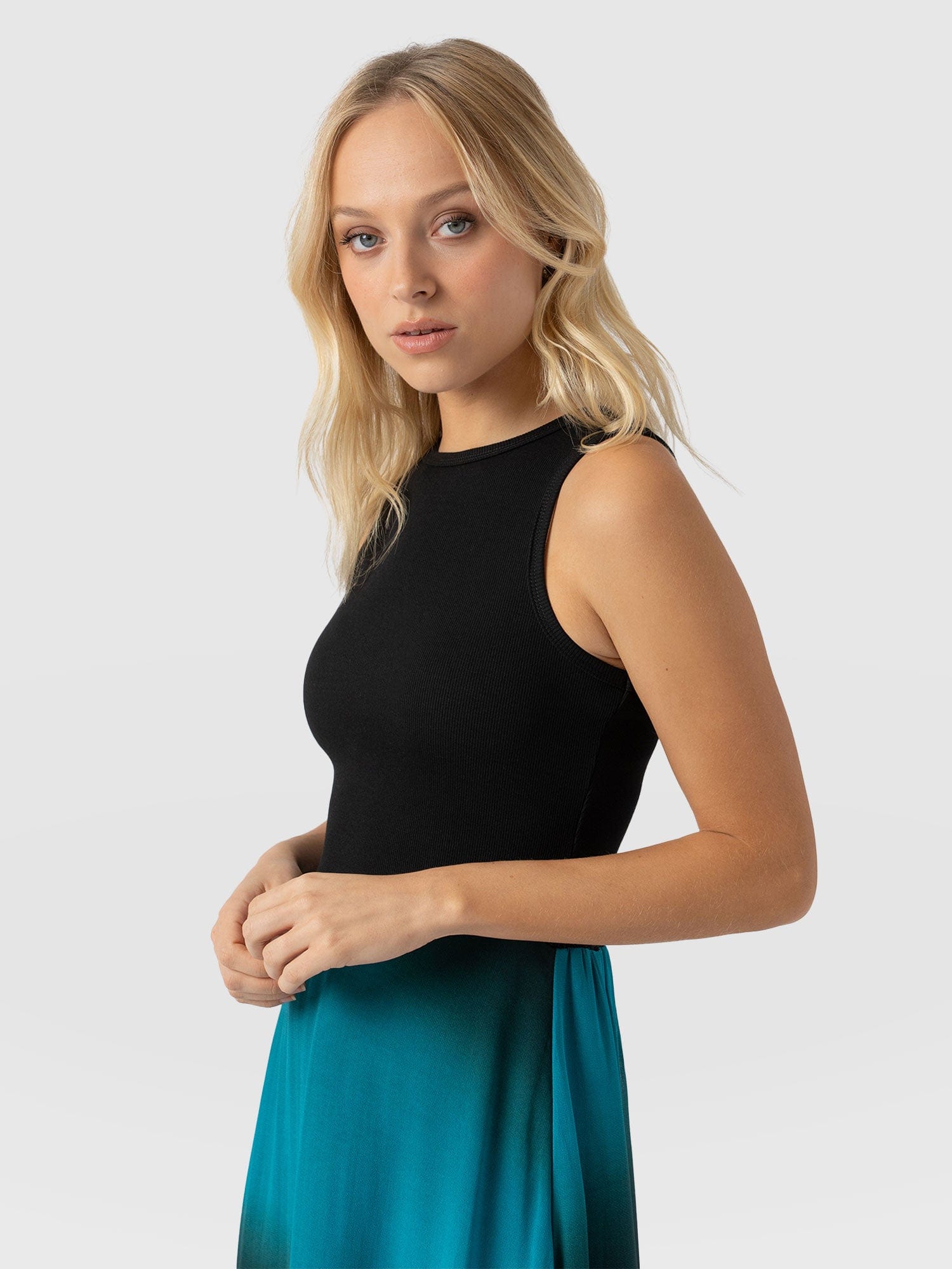 Etta Layered Dress Blue Coral - Women's Skirts | Saint and Sofia® EU