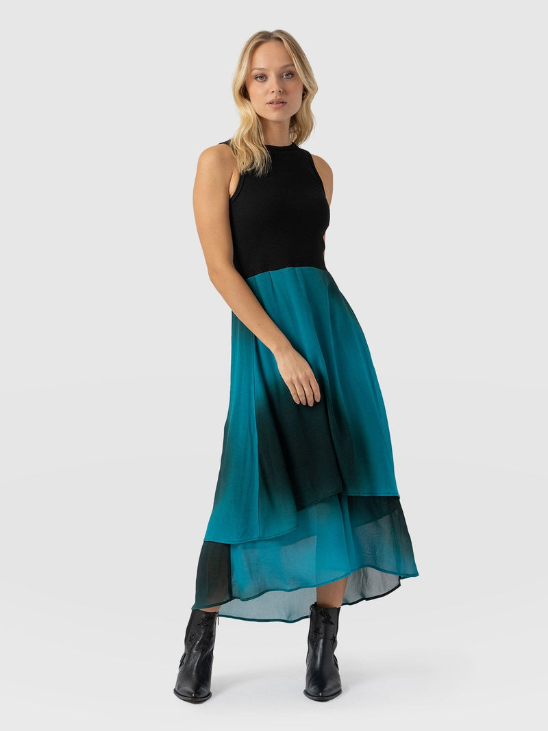 Etta Layered Dress Blue Coral - Women's Skirts | Saint + Sofia® EU
