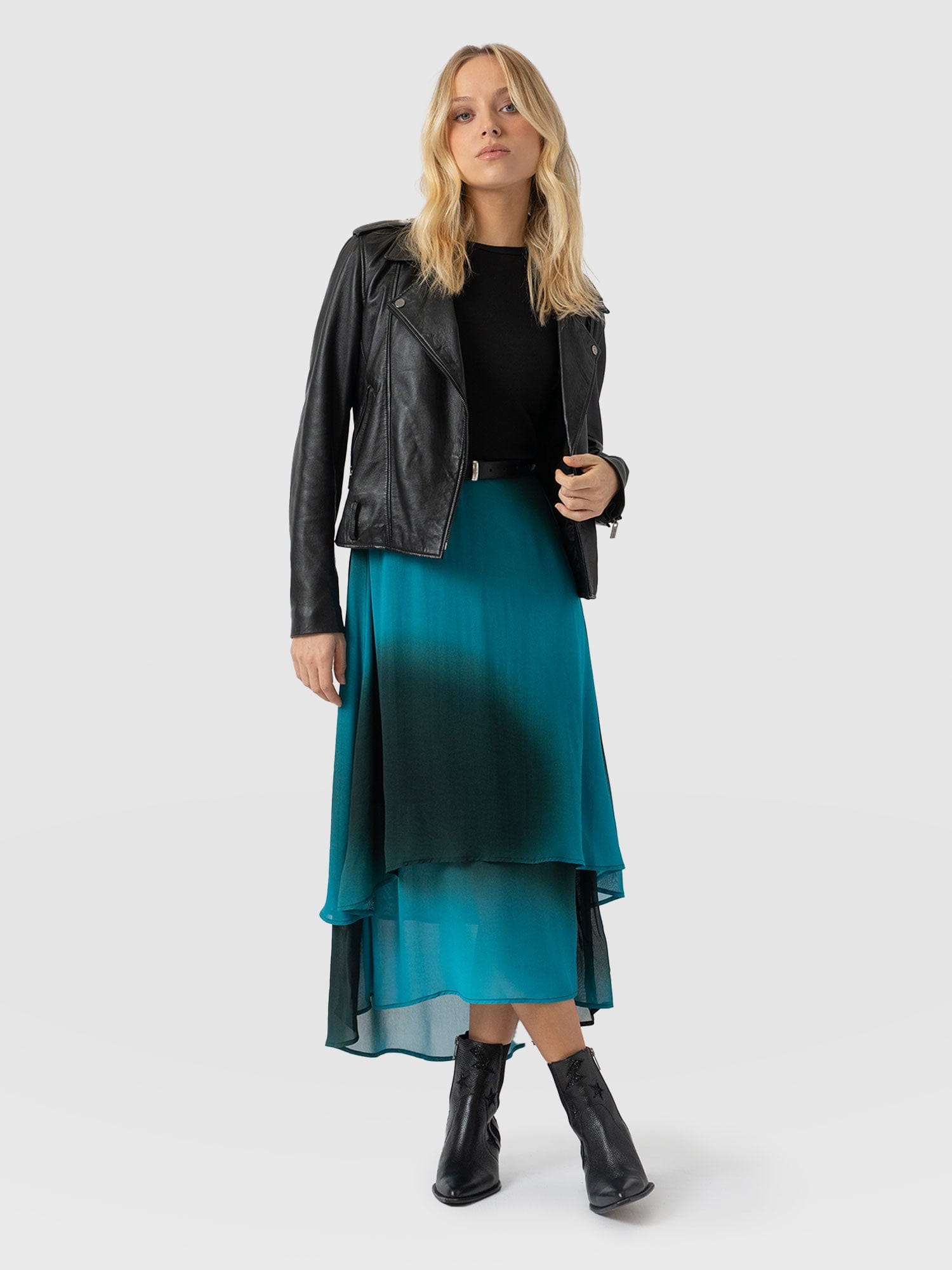 Etta Layered Dress Blue Coral - Women's Skirts | Saint and Sofia® EU
