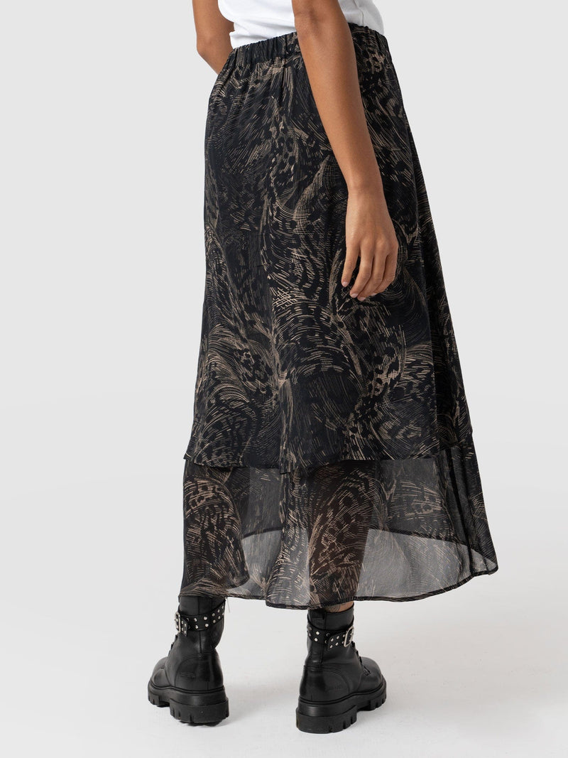 Etta Layered Dress Spot Feather - Women's Skirts | Saint + Sofia® EU