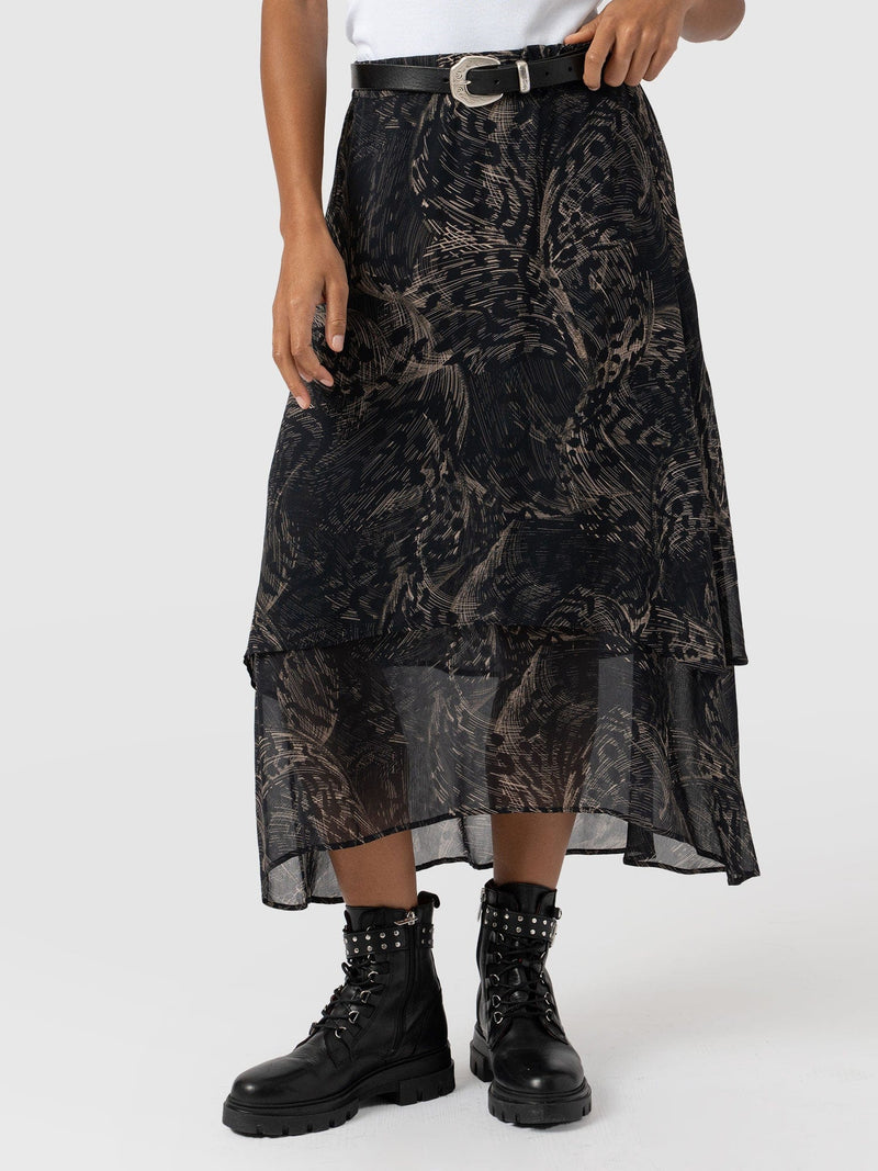 Etta Layered Dress Spot Feather - Women's Skirts | Saint + Sofia® EU