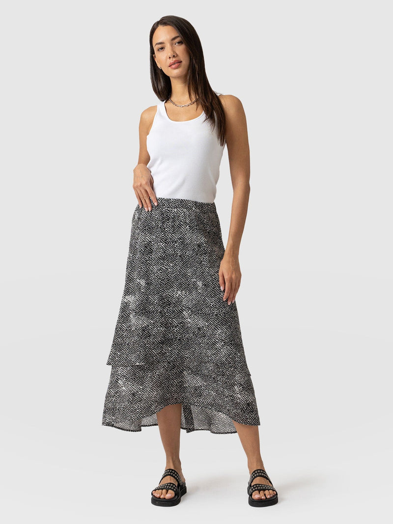 Etta Layered Skirt Monochrome Gothica - Women's Skirts | Saint + Sofia® EU