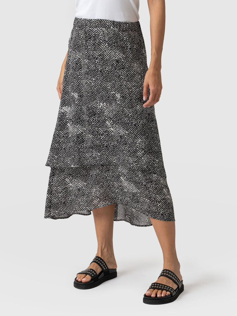 Etta Layered Skirt Monochrome Gothica - Women's Skirts | Saint + Sofia® EU