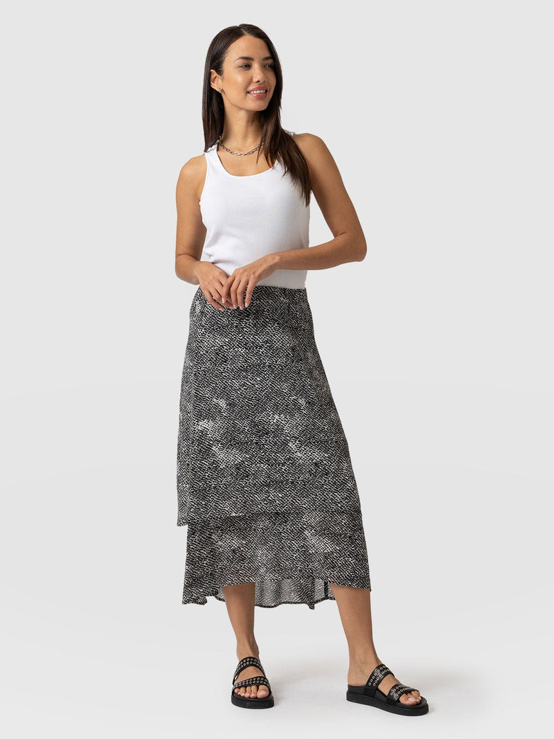 Etta Layered Skirt Monochrome Gothica - Women's Skirts | Saint + Sofia® EU