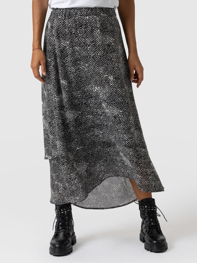 Etta Layered Skirt Monochrome Gothica - Women's Skirts | Saint + Sofia® EU