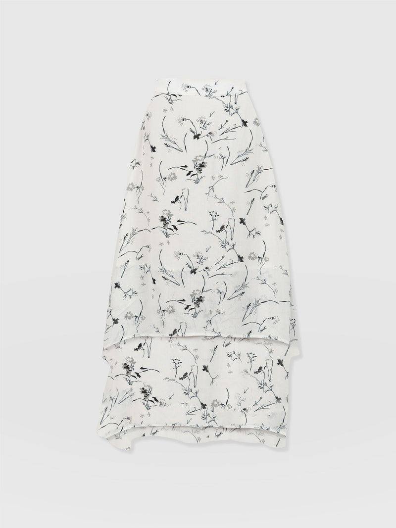 Etta Layered Skirt White Floral - Women's Skirts | Saint + Sofia® EU