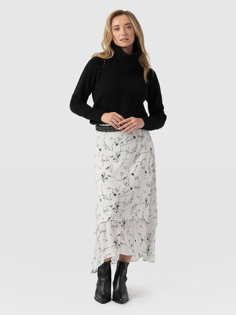 Etta Layered Skirt White Floral - Women's Skirts | Saint + Sofia® EU