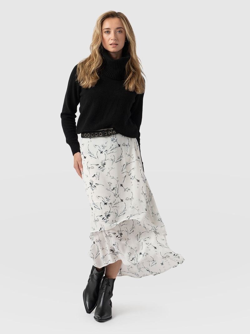 Etta Layered Skirt White Floral - Women's Skirts | Saint + Sofia® EU