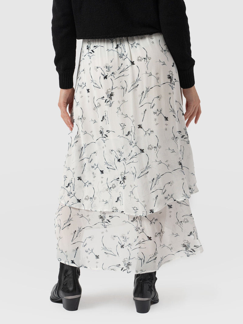 Etta Layered Skirt White Floral - Women's Skirts | Saint + Sofia® EU