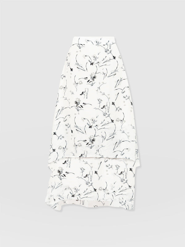 Etta Layered Skirt White Floral - Women's Skirts | Saint + Sofia® EU