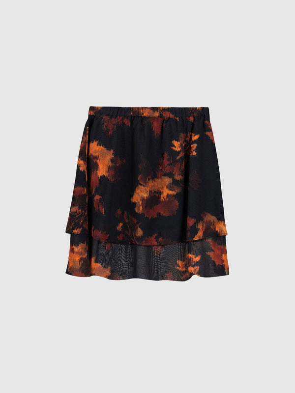Etta Mini Layered Skirt - Autumn Floral - Women's Shorts | Saint + Sofia® EU