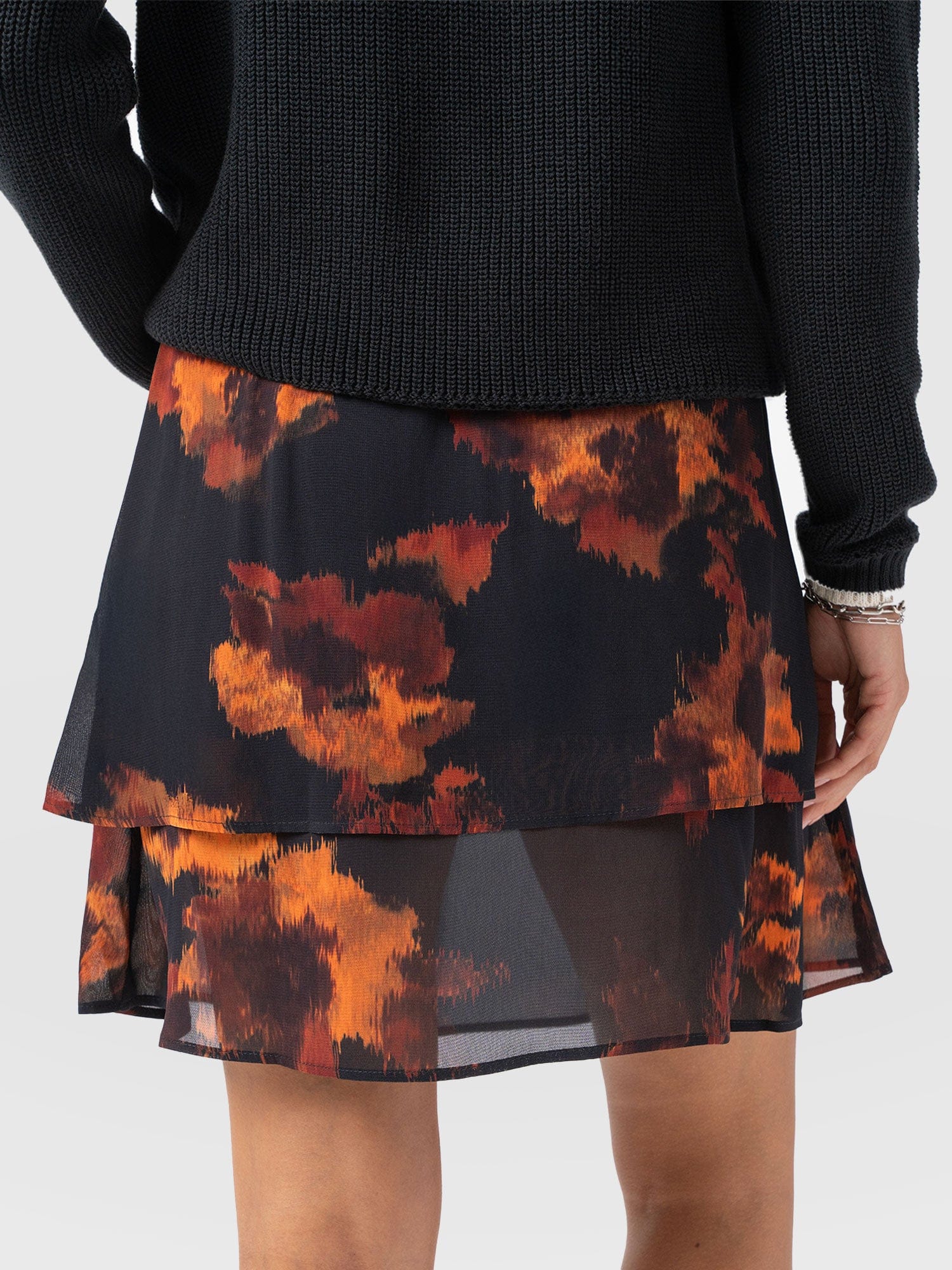 Etta Mini Layered Skirt - Autumn Floral - Women's Shorts | Saint + Sofia® EU