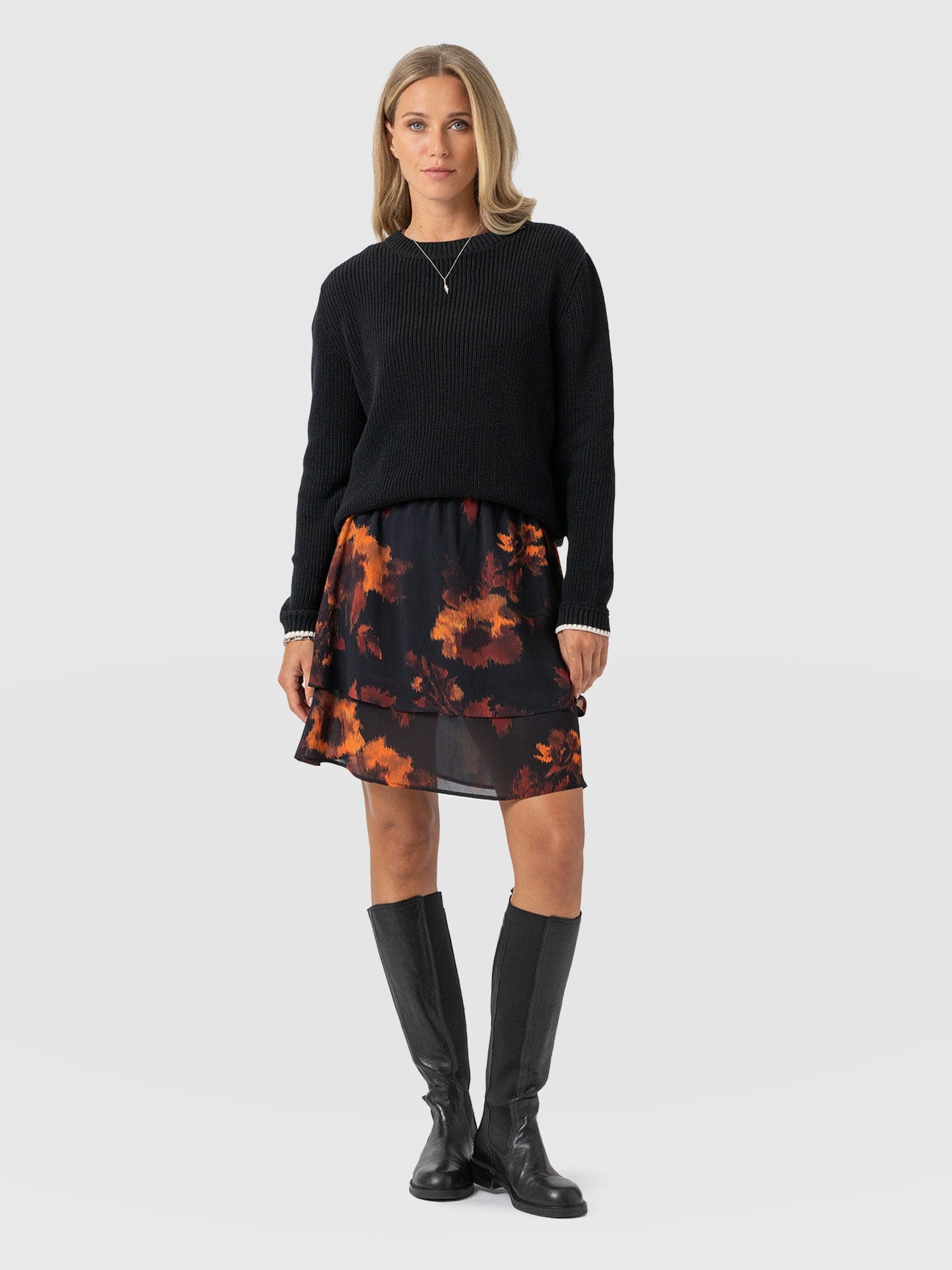 Etta Mini Layered Skirt - Autumn Floral - Women's Shorts | Saint + Sofia® EU