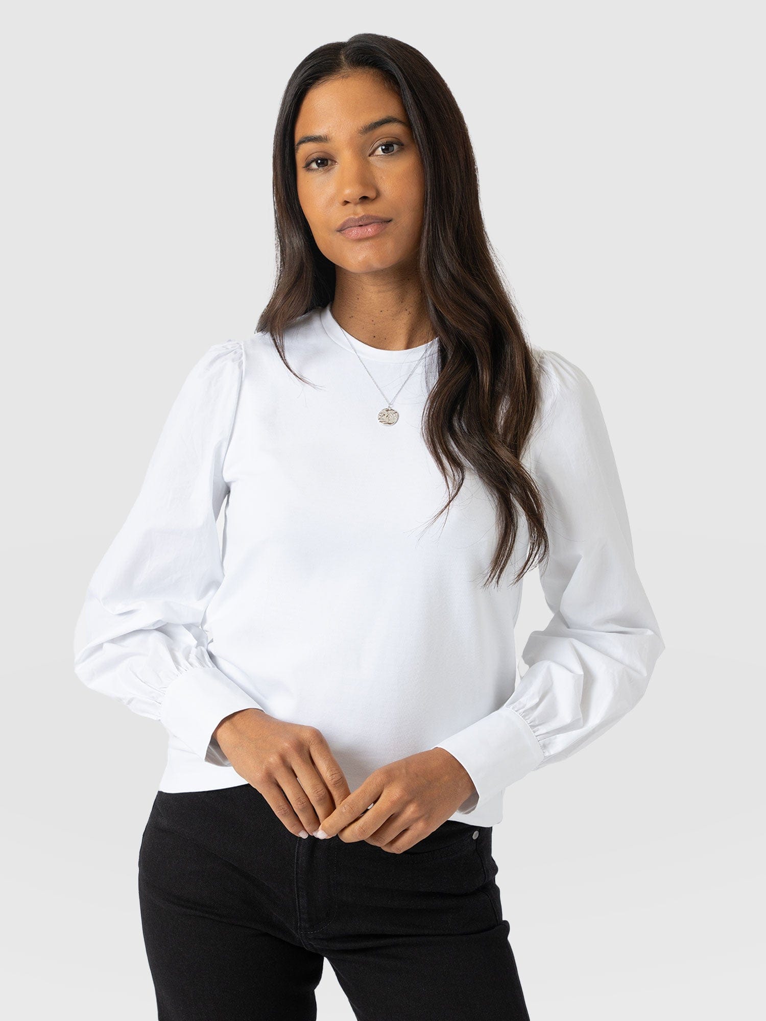 Eva Mock Shirt White - Women's Tops | Saint + Sofia® EU