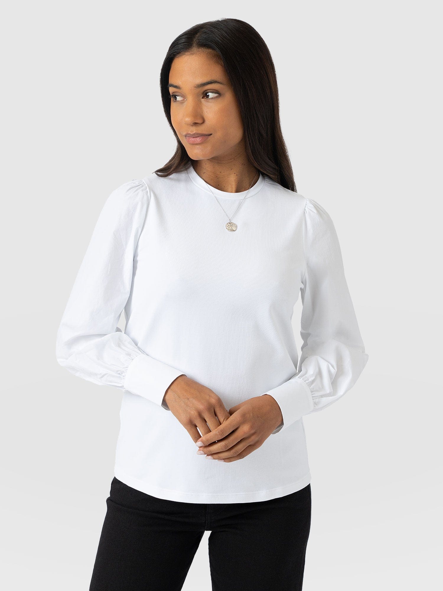 Eva Mock Shirt White - Women's Tops | Saint + Sofia® EU