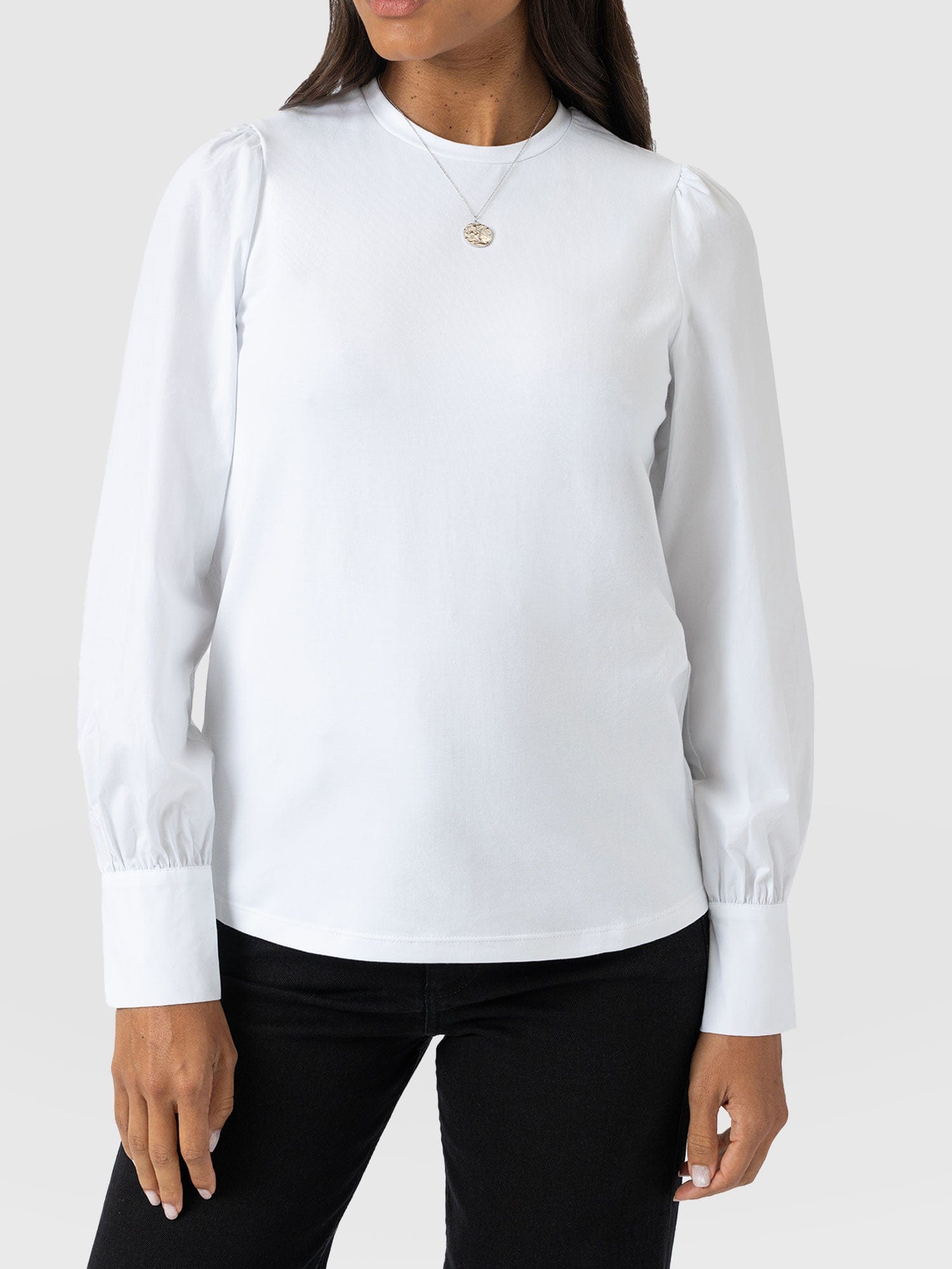 Eva Mock Shirt White - Women's Tops | Saint + Sofia® EU