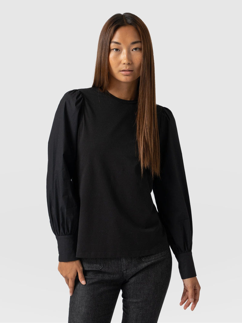 Eva Mock Top Black - Women's Tops | Saint + Sofia® EU