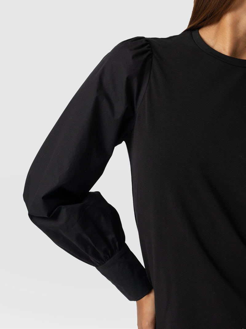 Eva Mock Top Black - Women's Tops | Saint + Sofia® EU