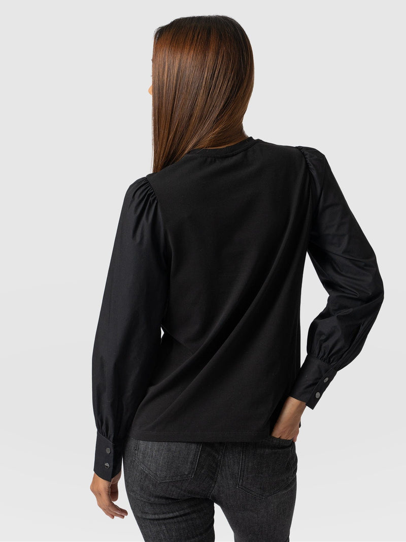 Eva Mock Top Black - Women's Tops | Saint + Sofia® EU