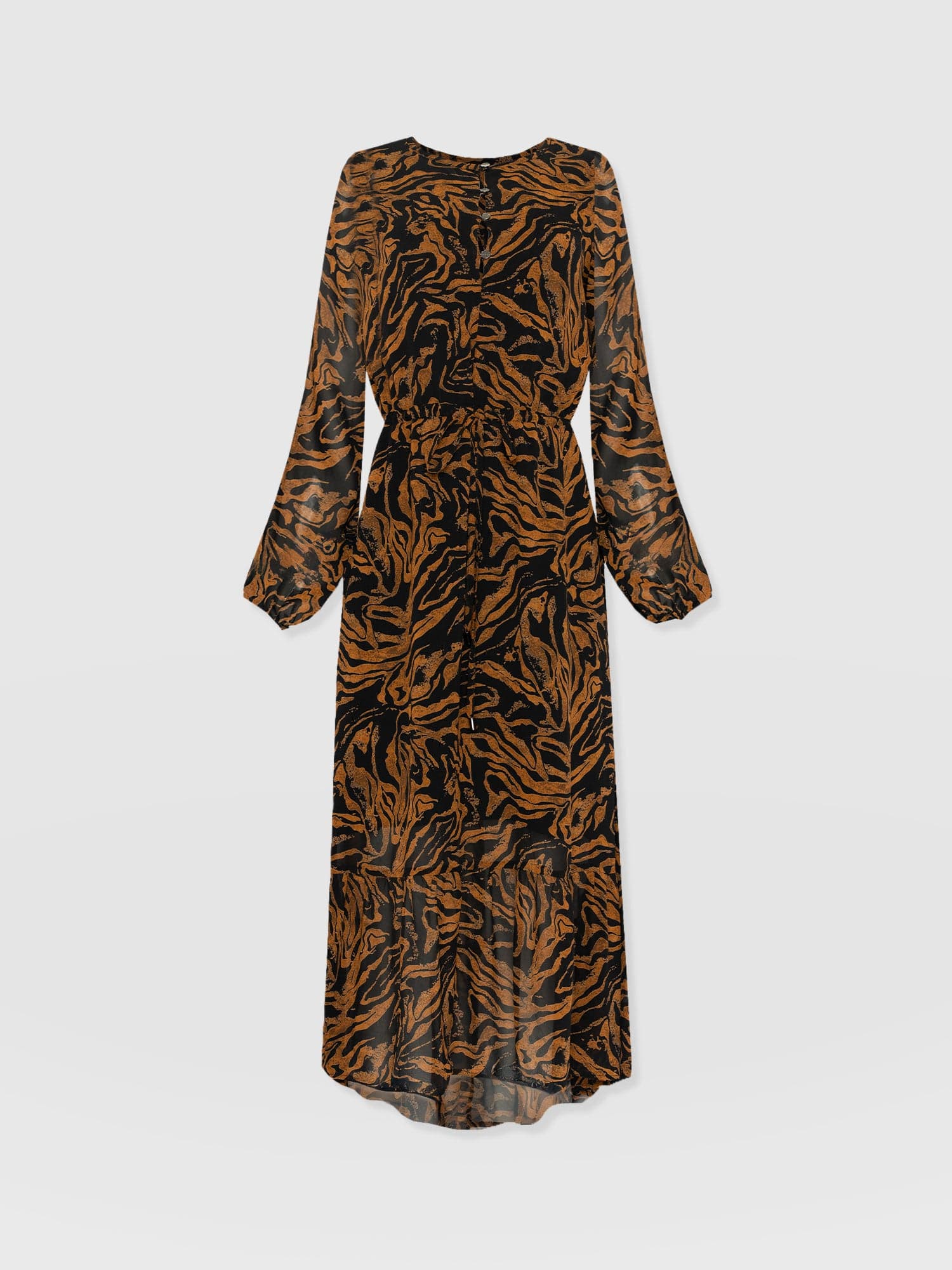 Evelyn High Low Dress - Brown Zebra - Women's Dresses | Saint + Sofia® EU