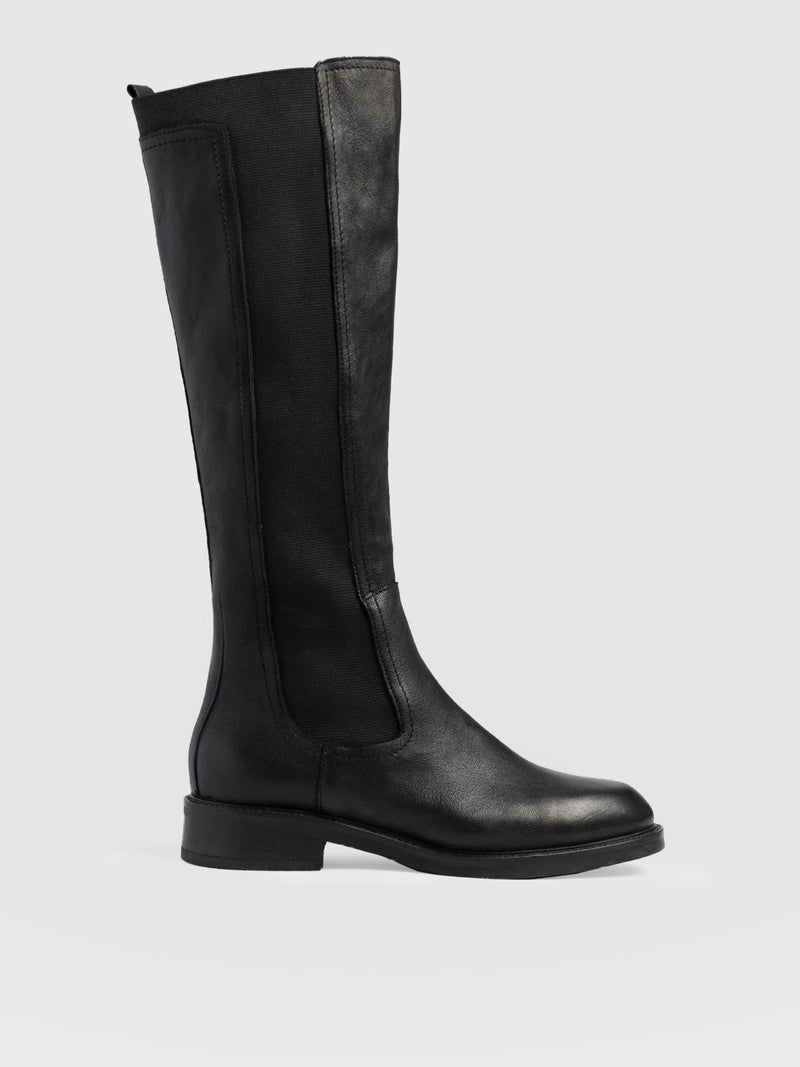 Evelyn Knee High Boot Black - Women's Leather Boots | Saint + Sofia® EU