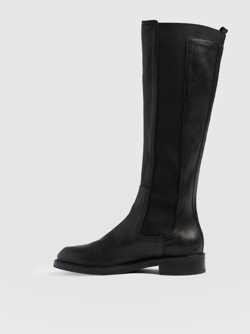 Evelyn Knee High Boot Black - Women's Leather Boots | Saint + Sofia® EU