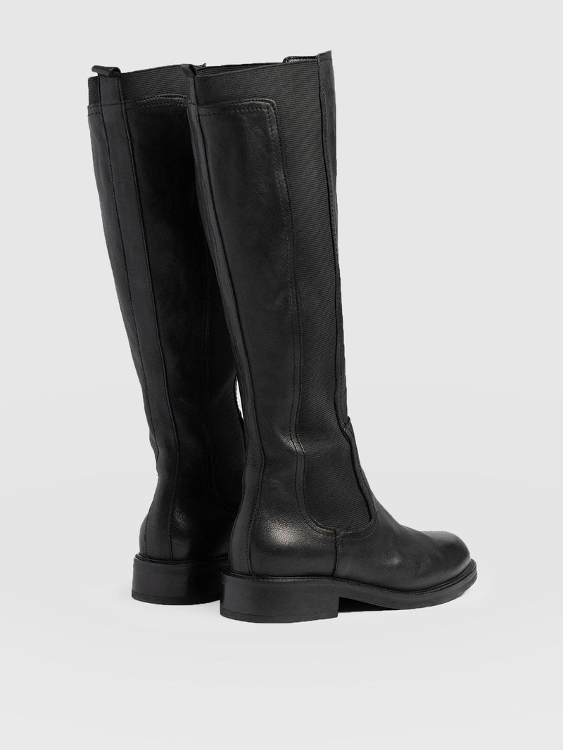 Evelyn Knee High Boot Black - Women's Leather Boots | Saint + Sofia® EU