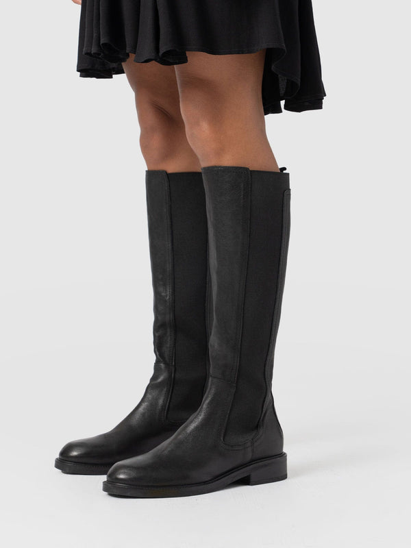 Evelyn Knee High Boot Black - Women's Leather Boots | Saint + Sofia® EU