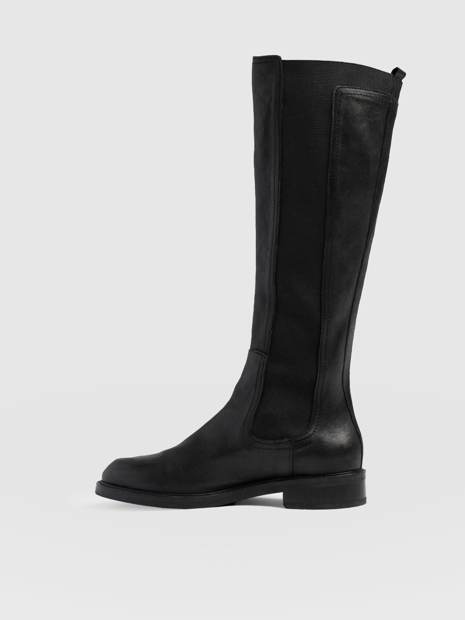 Evelyn Knee High Boot Black - Women's Leather Boots | Saint + Sofia® EU