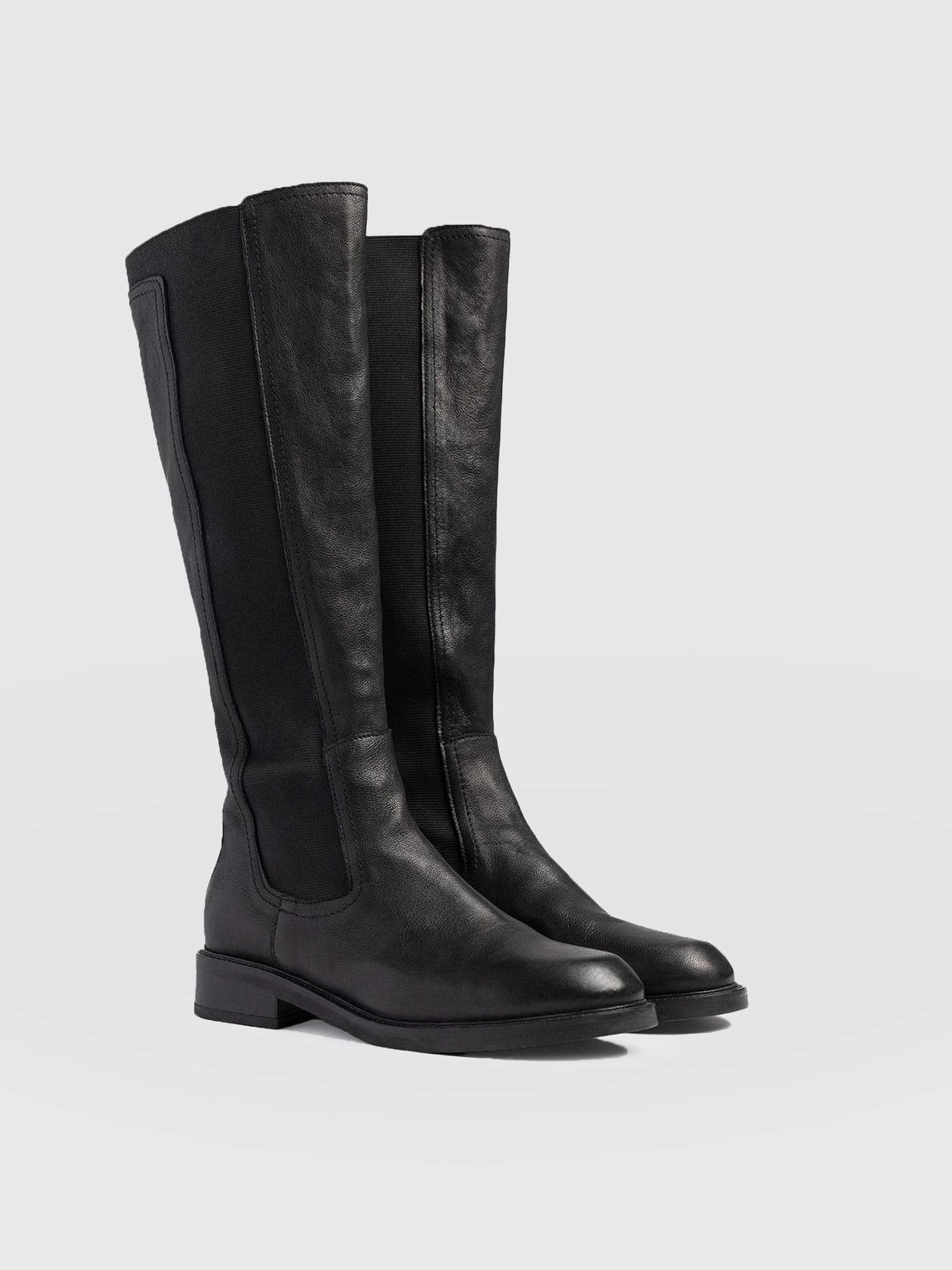 Evelyn Knee High Boot Black - Women's Leather Boots | Saint + Sofia® EU