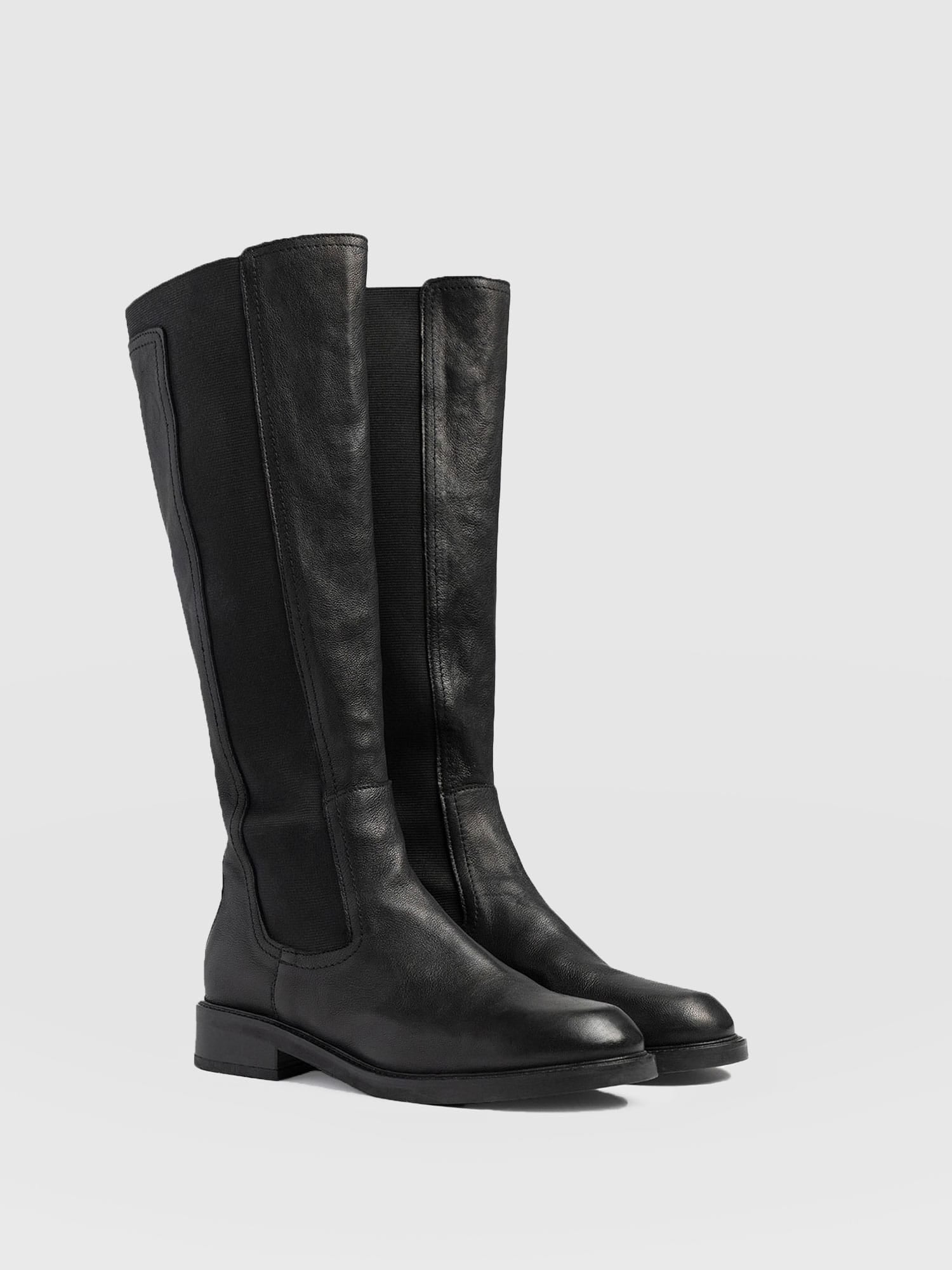 Evelyn Knee High Boot Black - Women's Leather Boots | Saint + Sofia® EU
