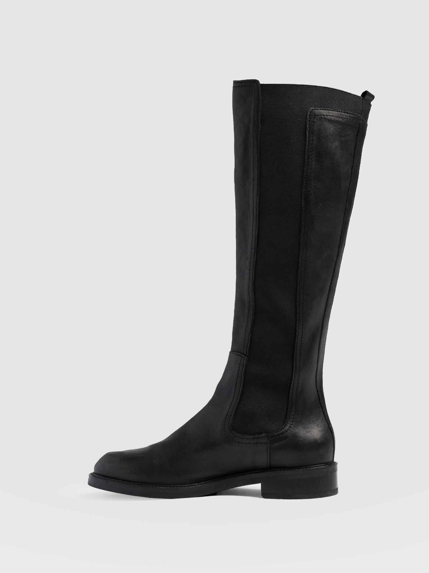 Evelyn Knee High Boot Black - Women's Leather Boots | Saint + Sofia® EU