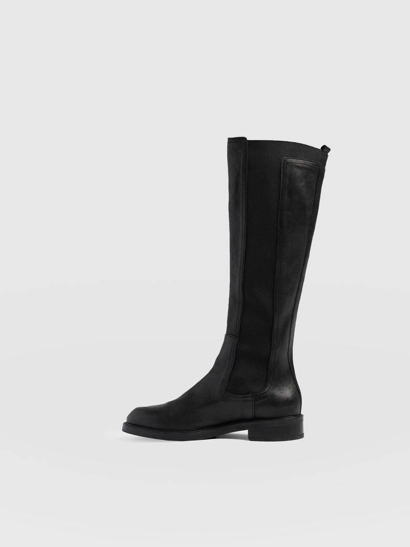 Evelyn Knee High Boot Black - Women's Leather Boots | Saint + Sofia® EU