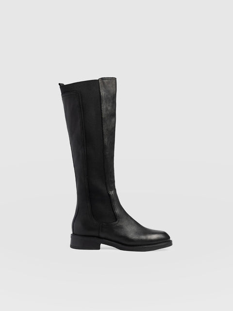 Evelyn Knee High Boot Black - Women's Leather Boots | Saint + Sofia® EU