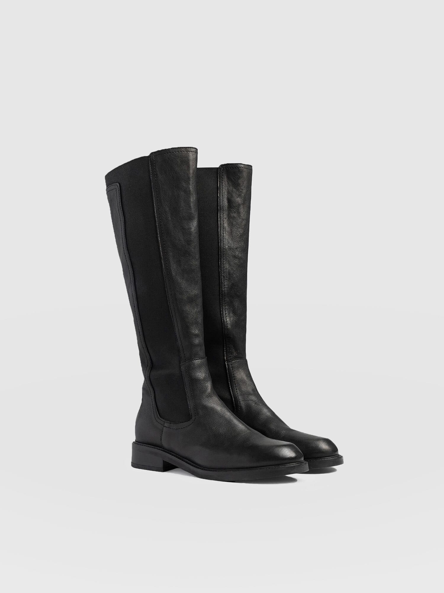 Evelyn Knee High Boot Black - Women's Leather Boots | Saint + Sofia® EU