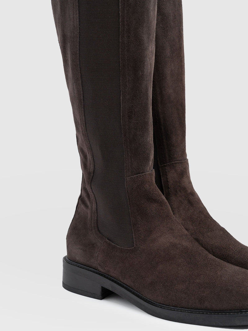 Evelyn Knee High Boot Brown - Women's Leather Boots | Saint + Sofia® EU