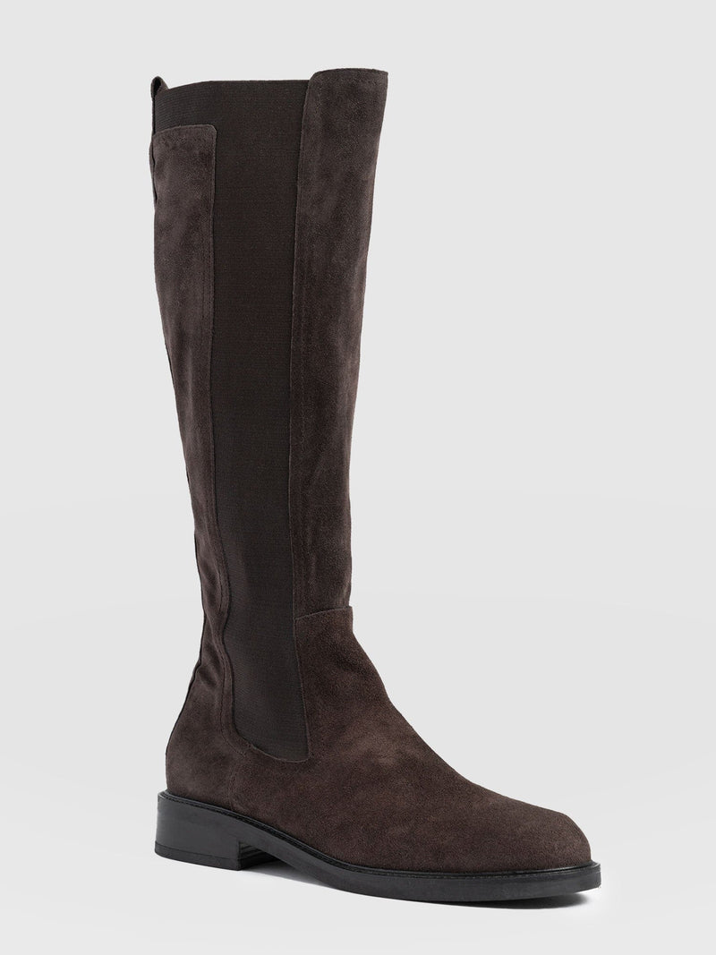 Evelyn Knee High Boot Brown - Women's Leather Boots | Saint + Sofia® EU