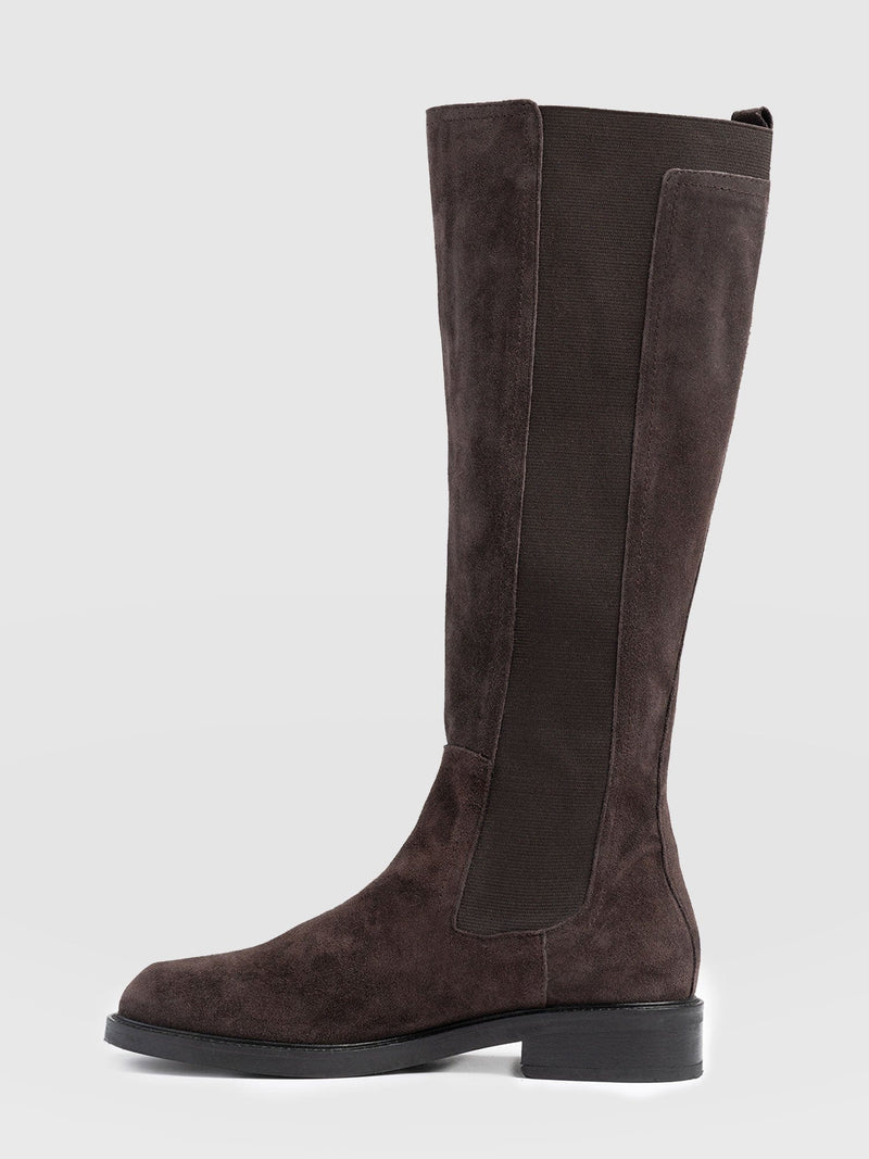 Evelyn Knee High Boot Brown - Women's Leather Boots | Saint + Sofia® EU